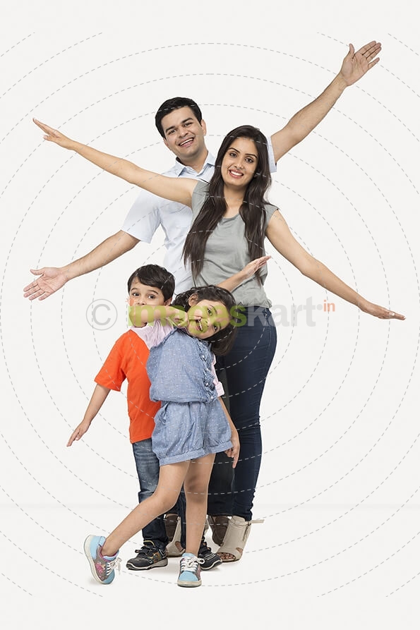 portrait of a happy family