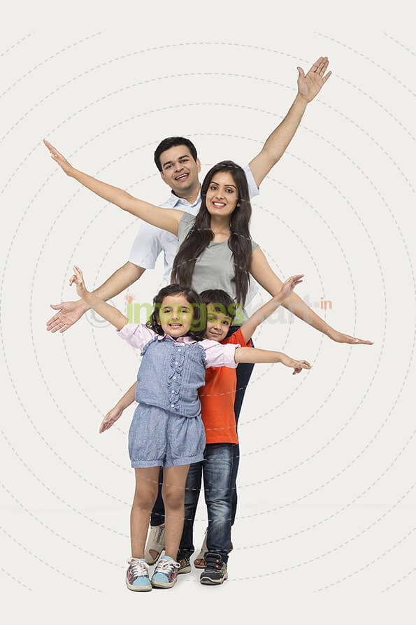 portrait of a happy family