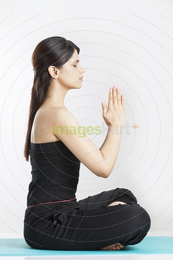 girl sitting in meditation