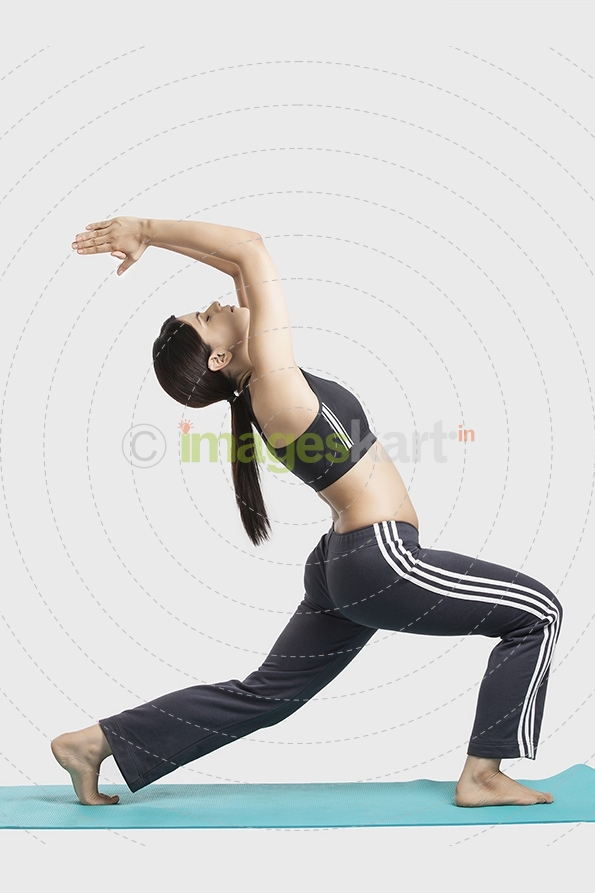 Girl performing aerobic