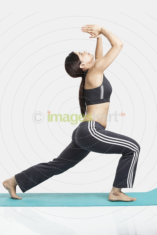 Girl performing aerobic