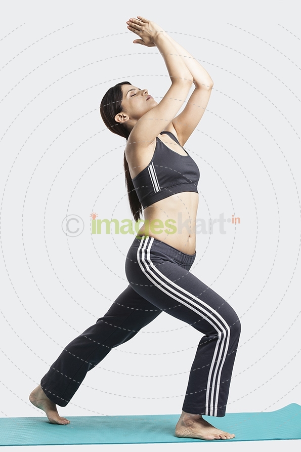 Girl performing aerobic