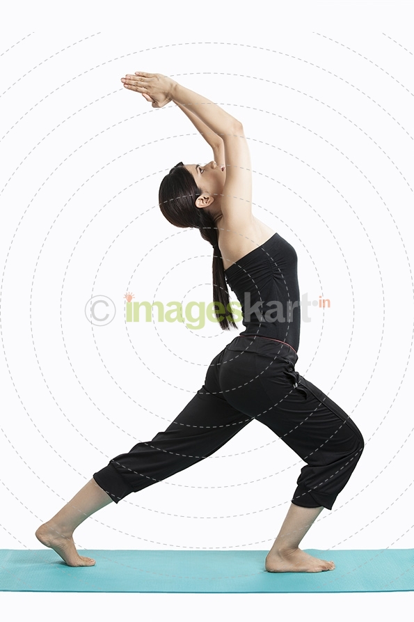 Girl performing aerobic