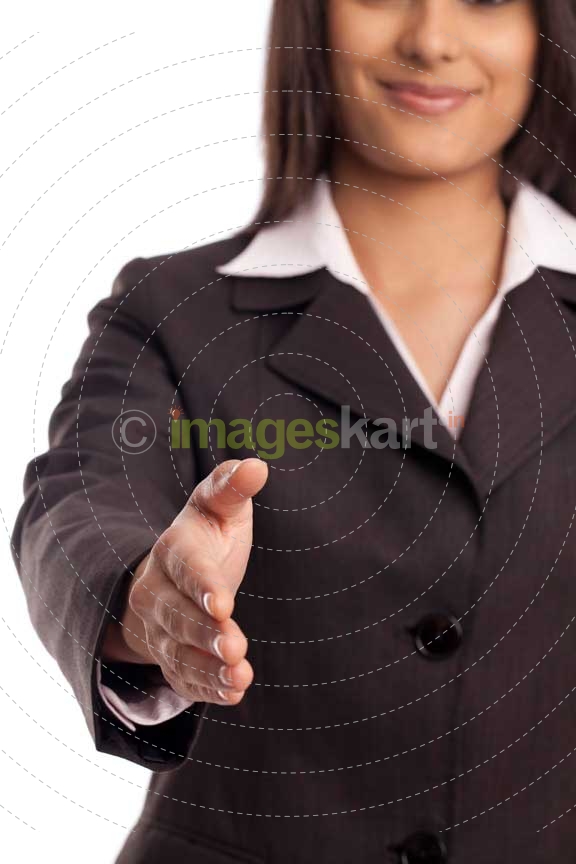 smiling businessman offering a handshake