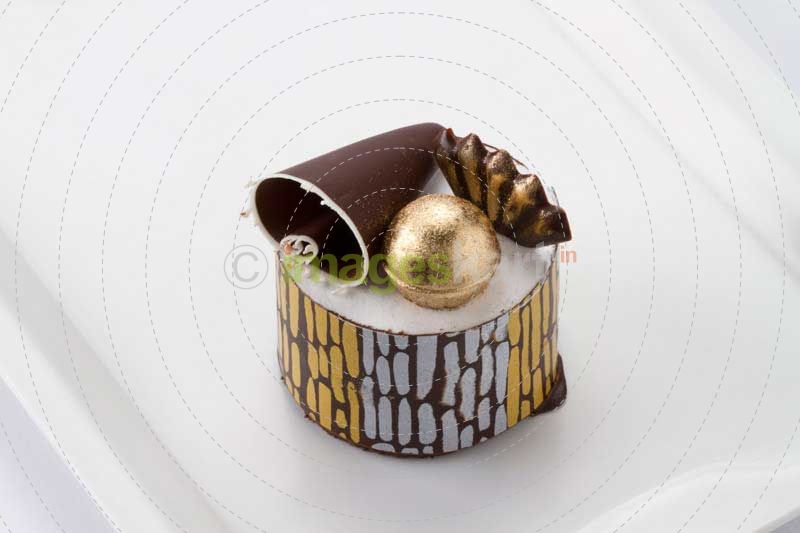 serving desert at fine dining