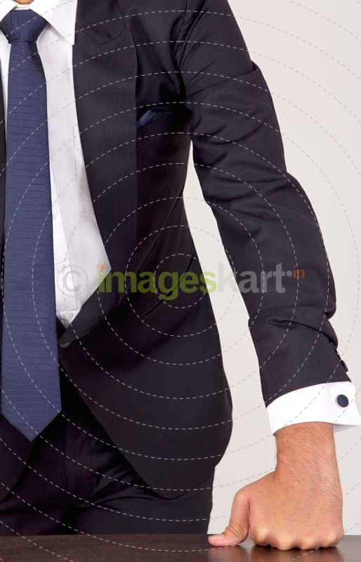 man in black suit