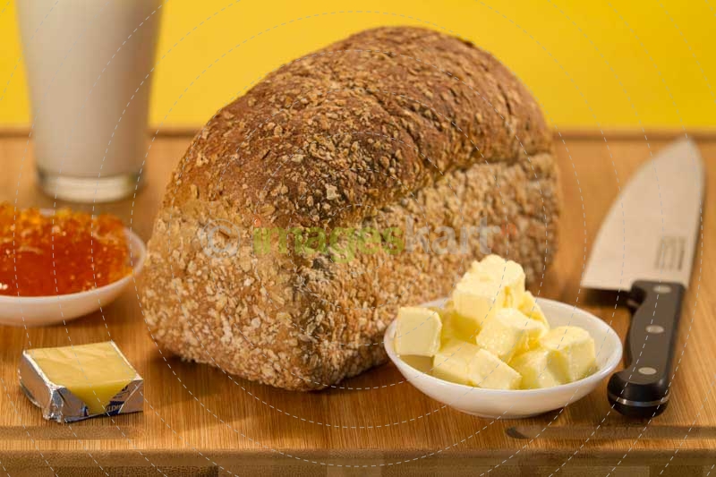 a table of fresh breakfast food items