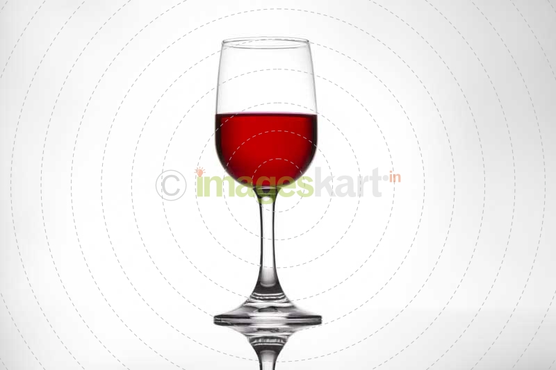glass of wine with white background