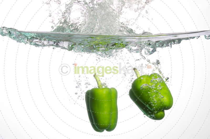 green vegetable in water