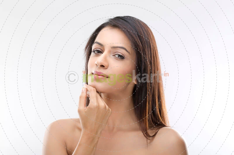 beautiful girl adoring her skin