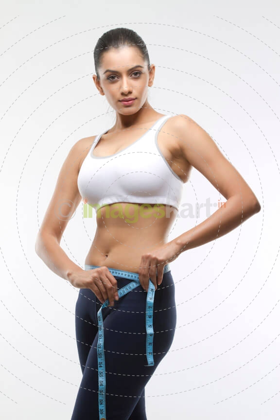 girl with measuring tape