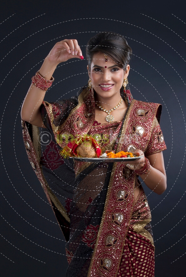 woman performing a religious ritual
