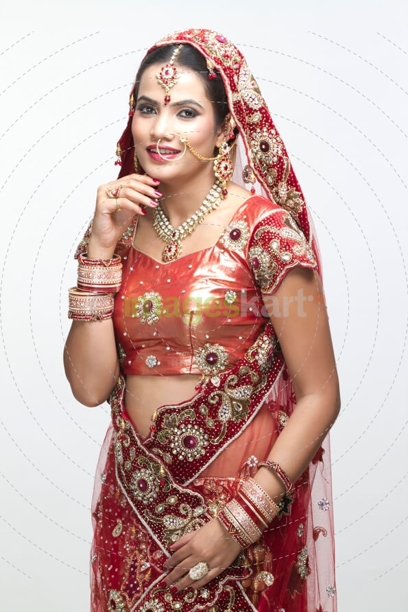 woman in bridal wear