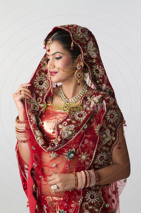 woman in bridal wear