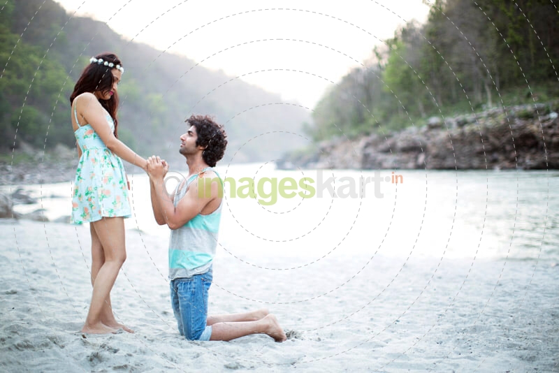 a guy proposing love to her beloved 
