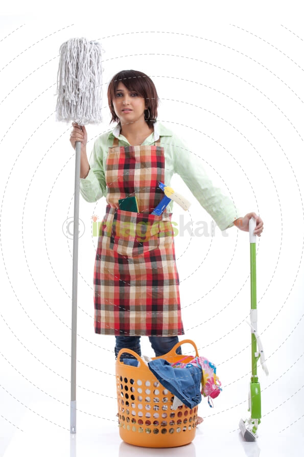 tired housewife after a long days work