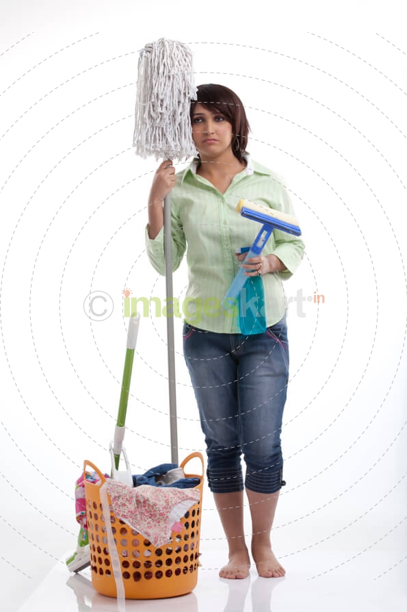 woman standing with a sad face