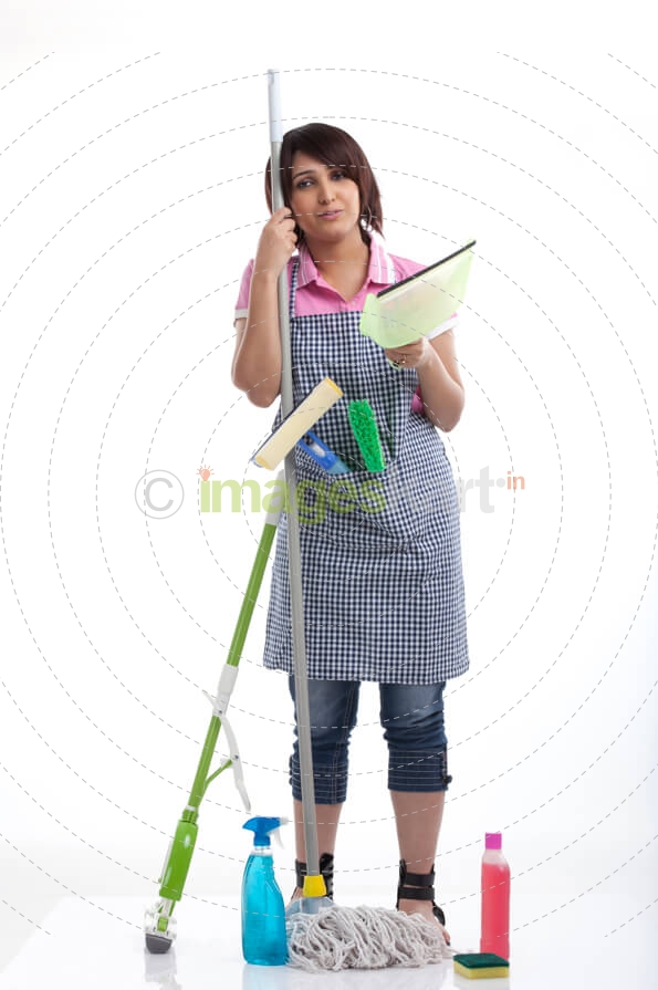 tired housewife after a long days work