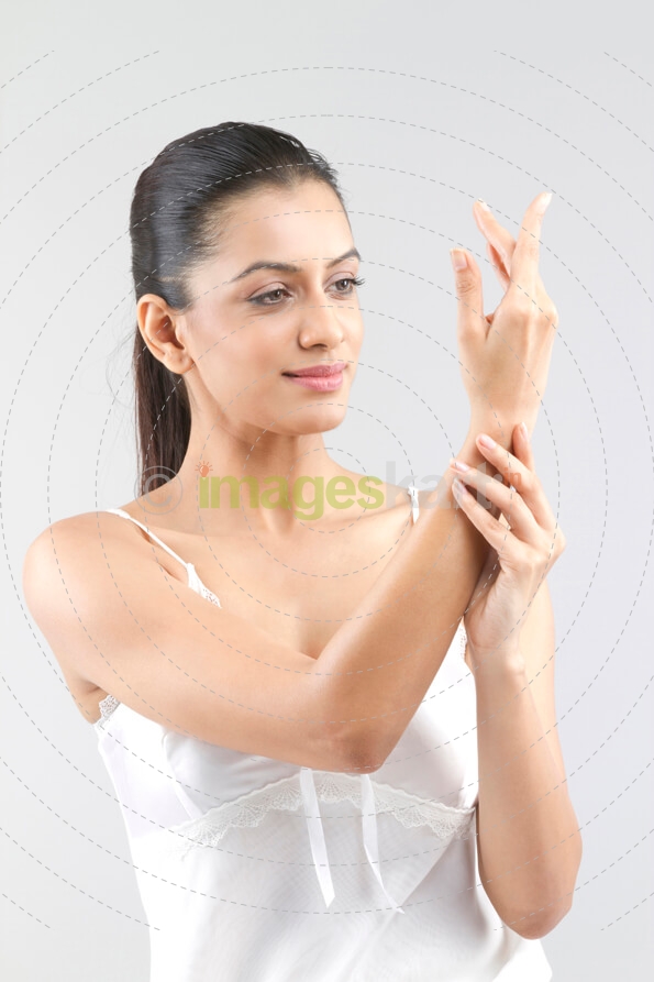 girl with a glowing skin