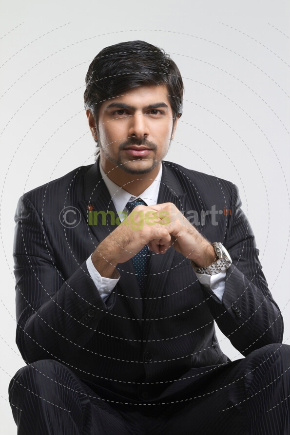 portrait of a businessman focused 