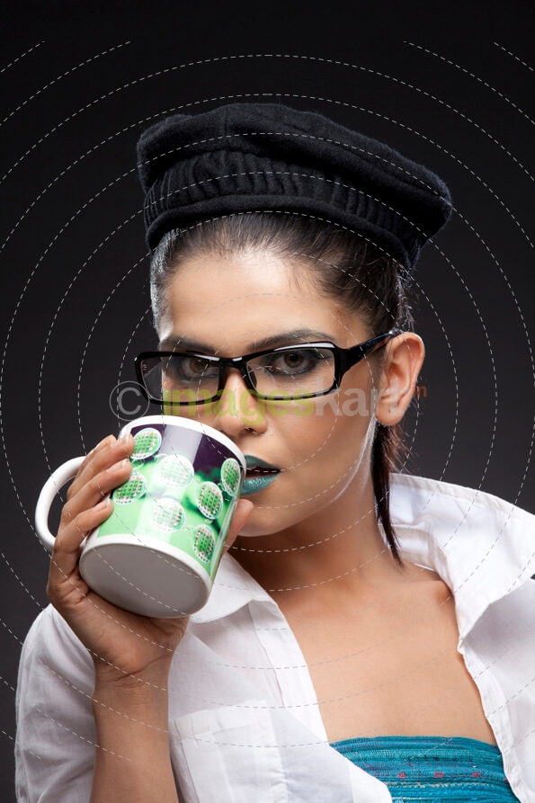 girl with glasses