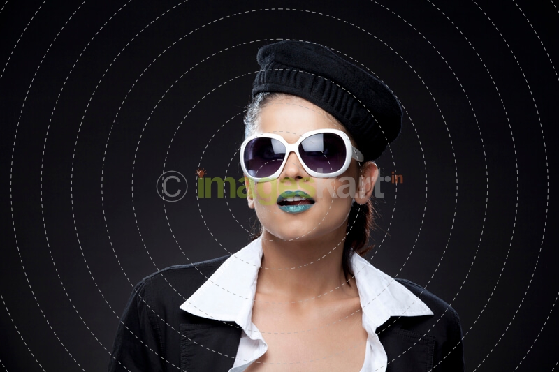 woman with bright sunglasses