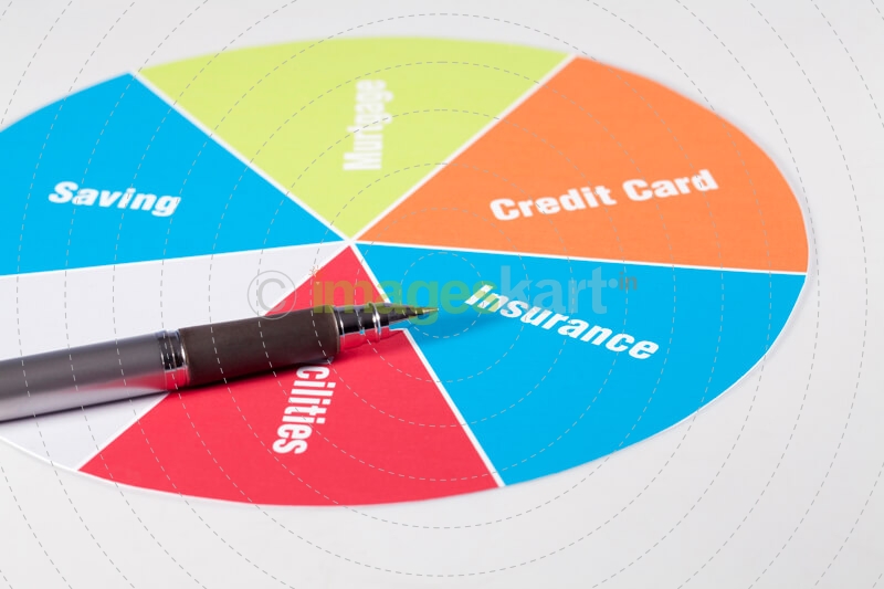 pie chart of home finances