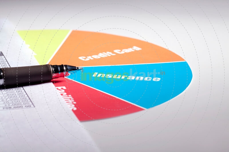 pie chart and a pen