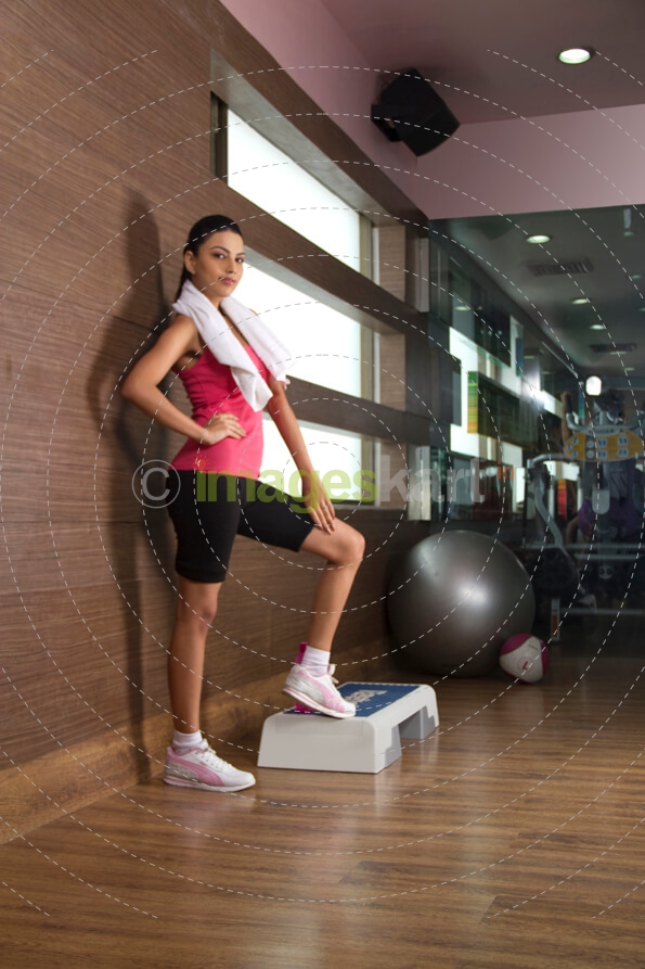 young woman exercising 