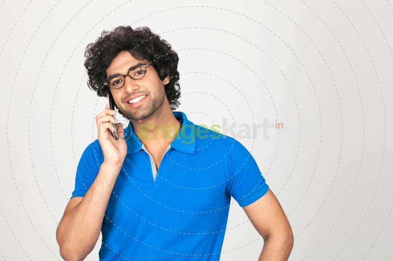 college boy talking on phone