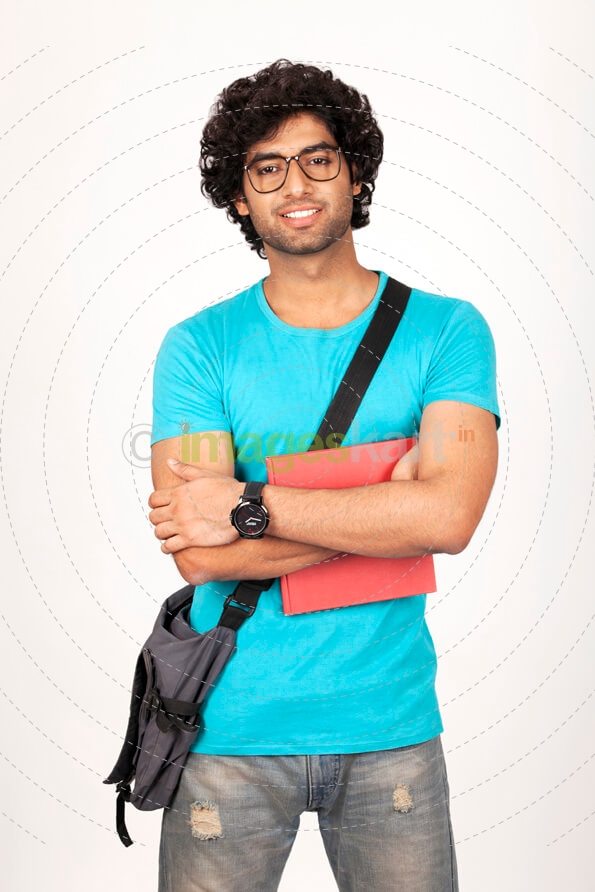 college boy wearing specs