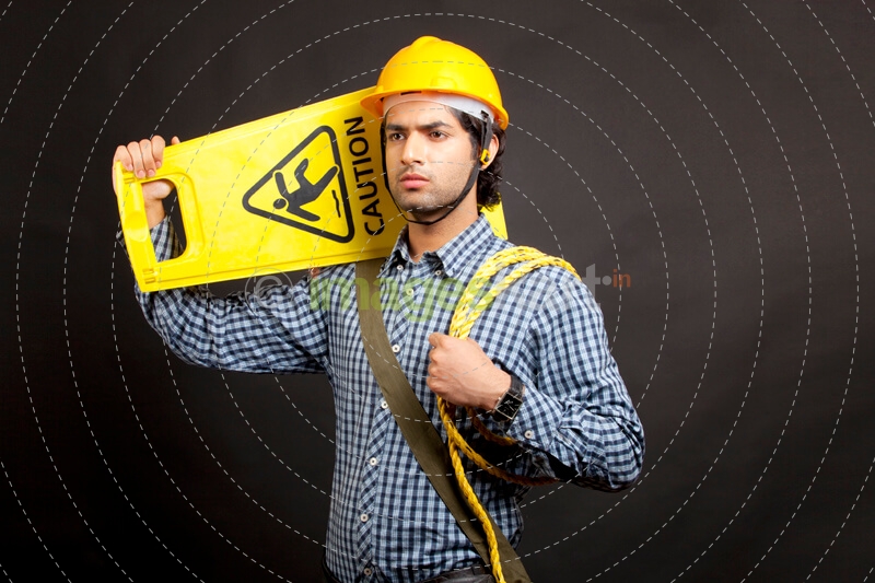 man as engineer looking at something 