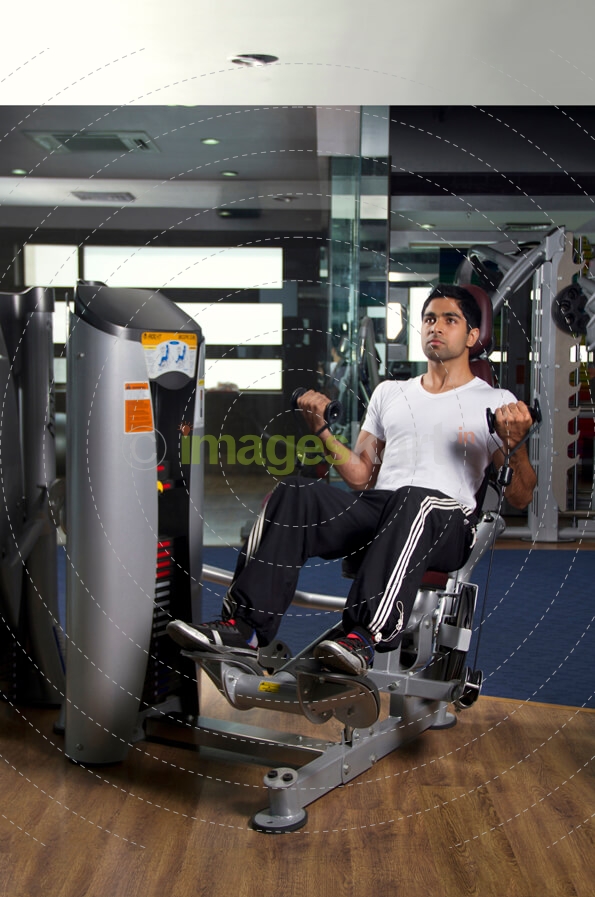 man working out at gym