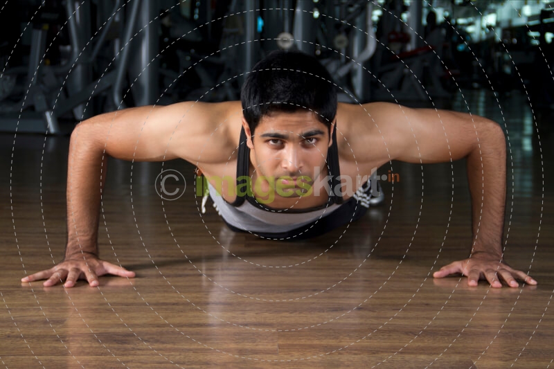 young teenager at the gym