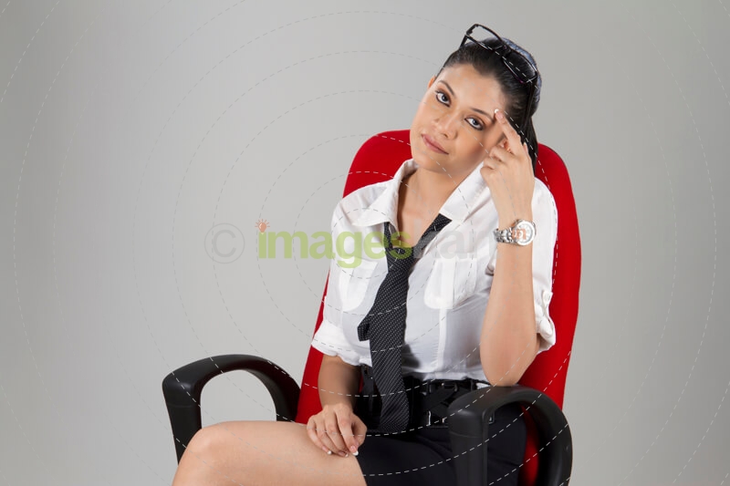 business woman sitting on a chair