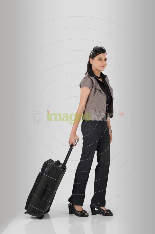 business woman with a suitcase