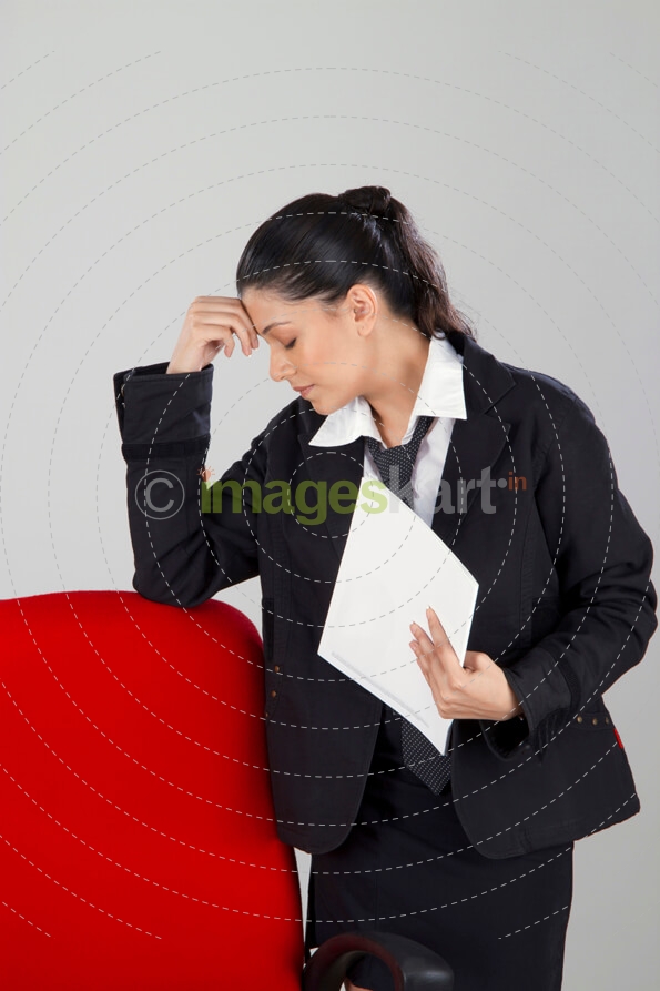 working woman stressed and tired 