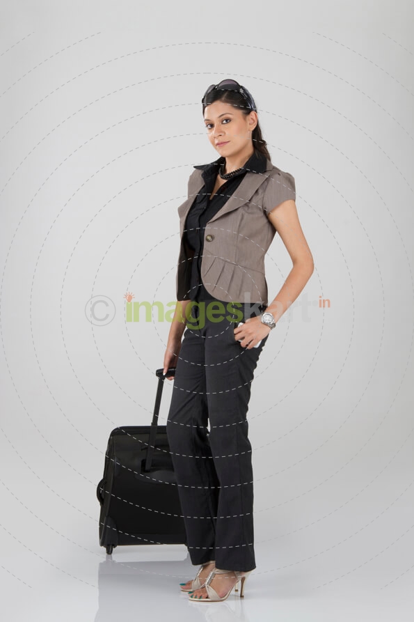 woman with a suitcase