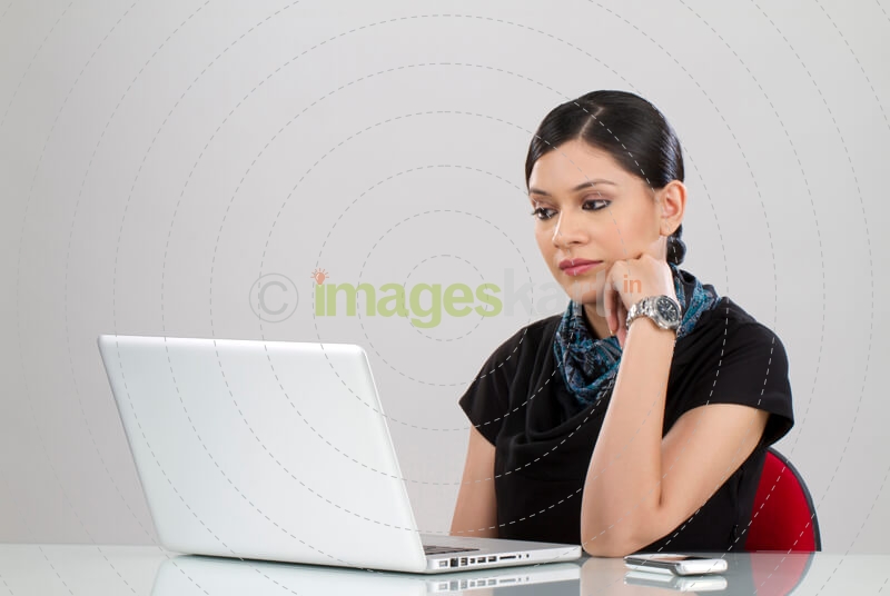 corporate woman working in office