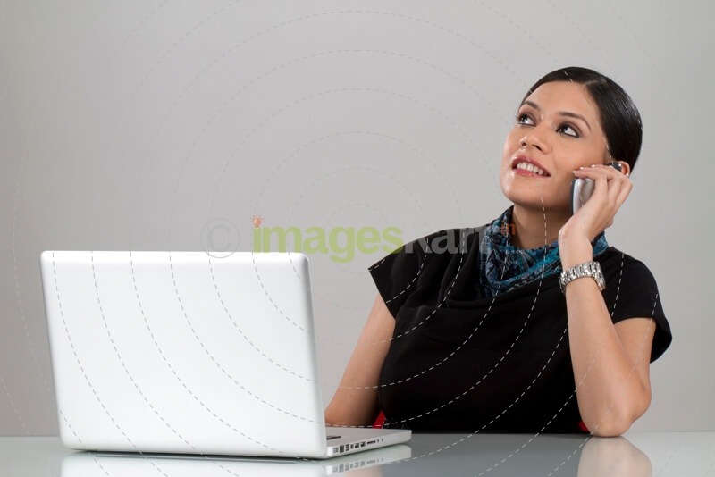 working woman on phone