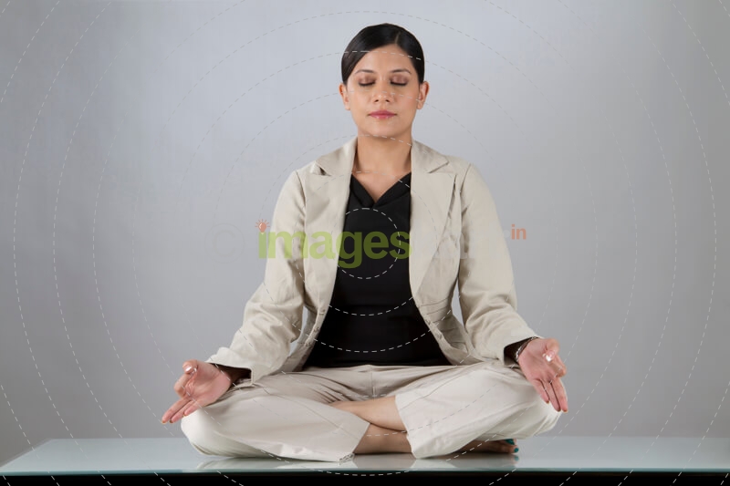 woman meditating