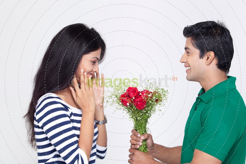 surprised girl on valentine