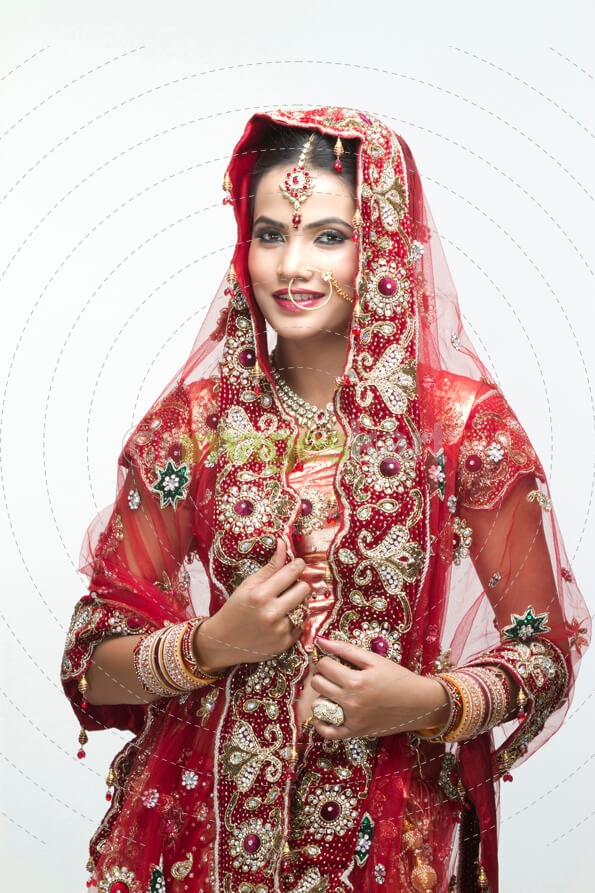 indian bride posing and smiling