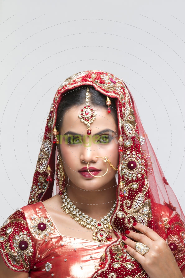 beautiful indian bride posing