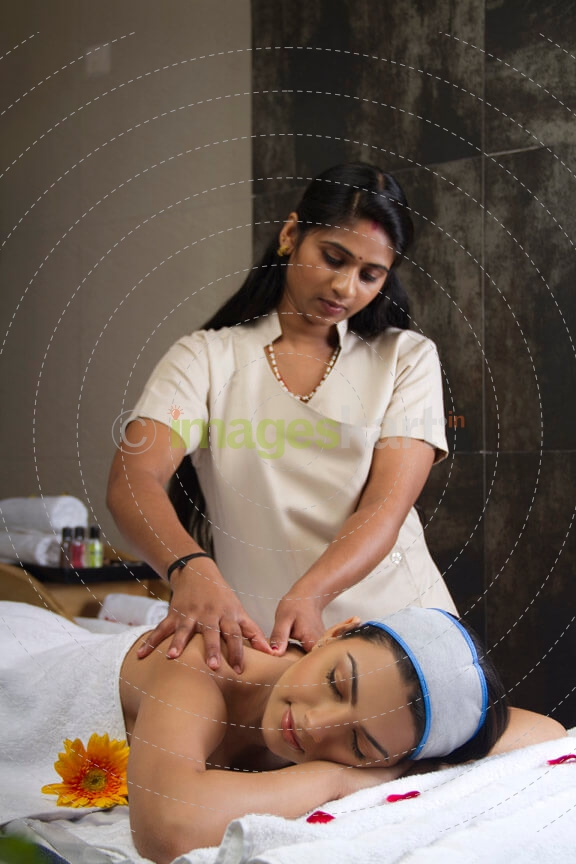 woman rejuvenating at spa centre