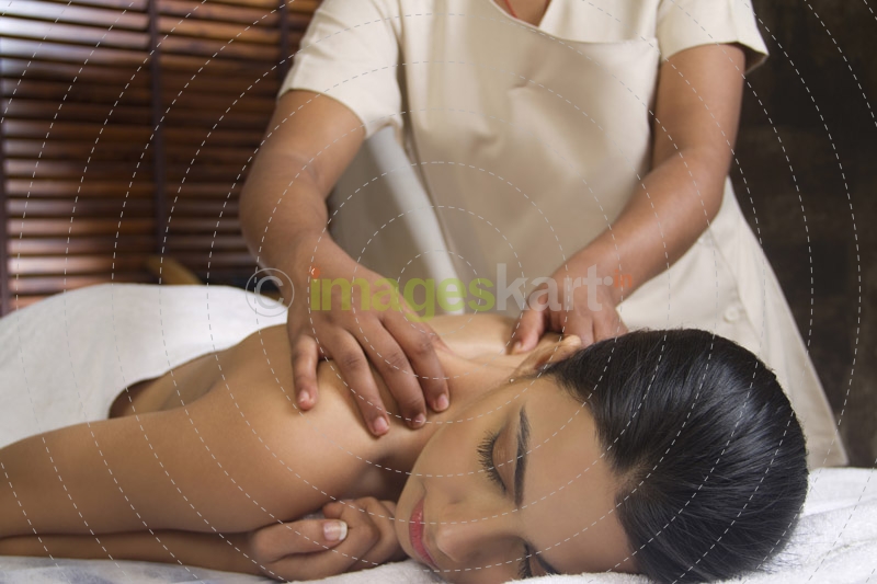 woman enjoying massage 