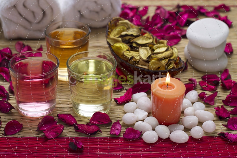 spa herbs and skincare therapy 