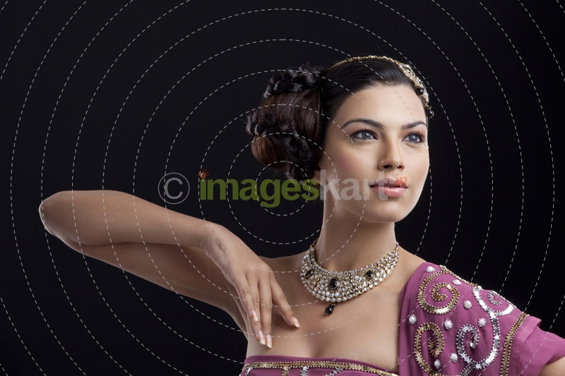 woman traditionally dressed posing 