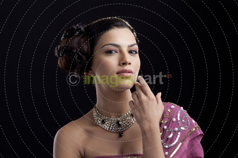 beautiful woman posing in ethnic attire