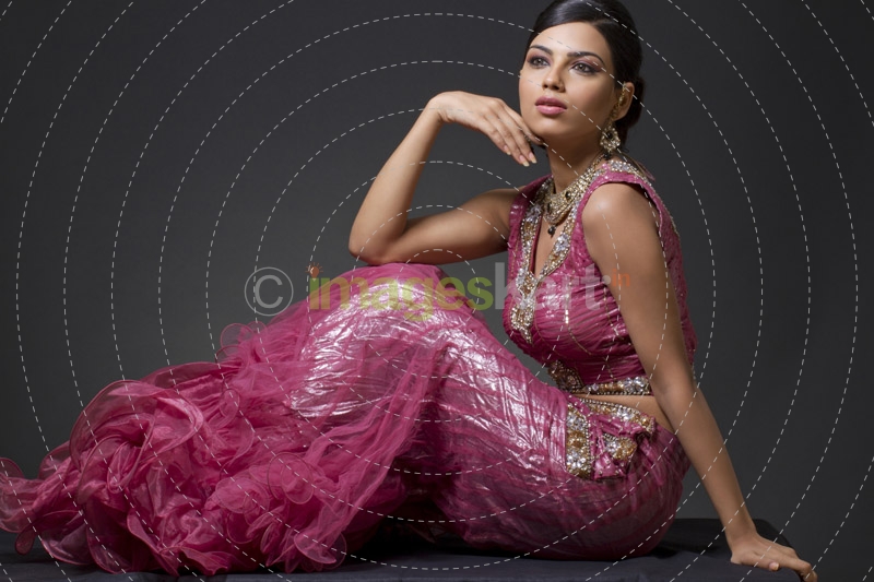 woman posing while sitting